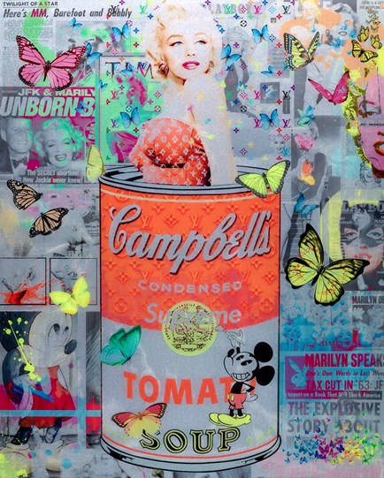Supreme Soup by Diederik Van Apple - Mixed Media on Aluminium